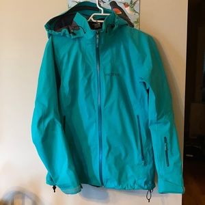 Womens Arc'teryx Large teal green Rain Jacket - brand new worn once
